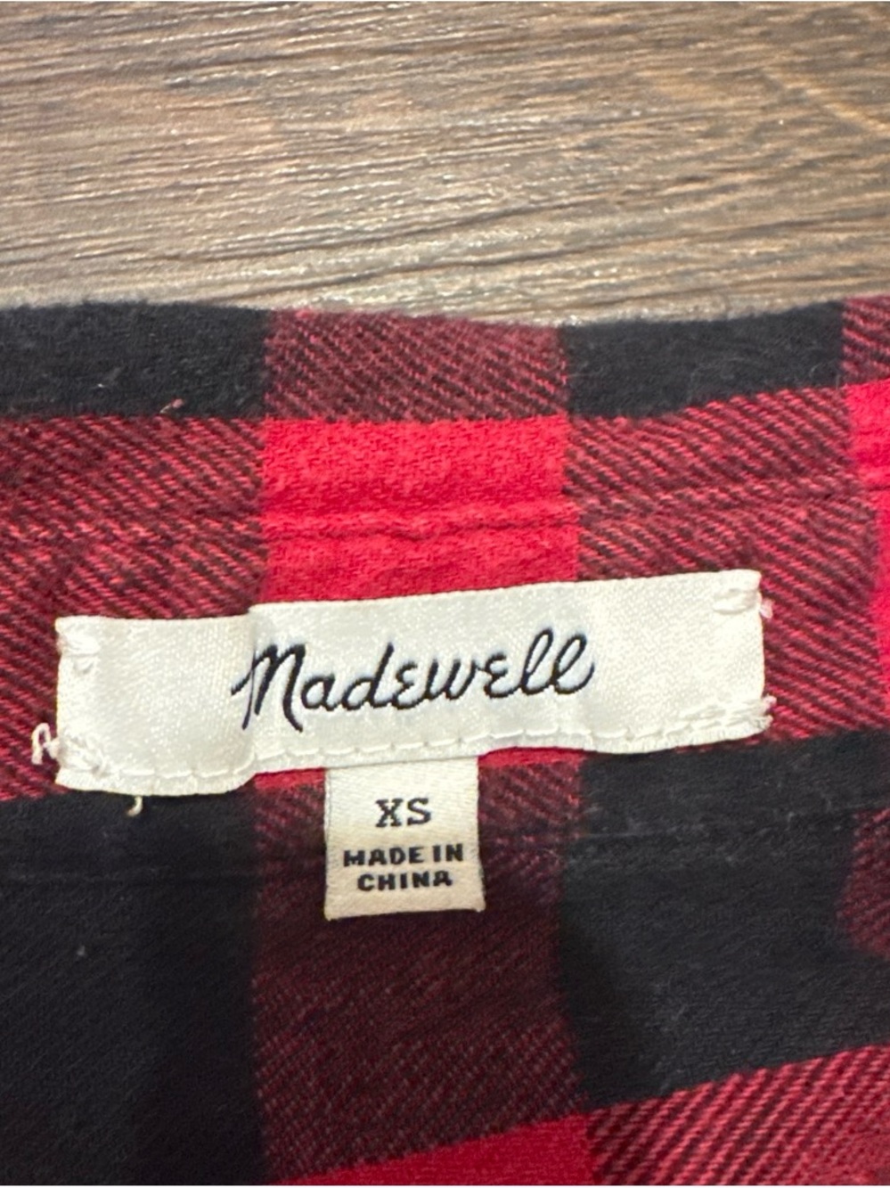 Madewell Red and Black Plaid Kids Pajama Bottoms